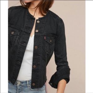 Levi's Altered Trucker Black Denim Jacket